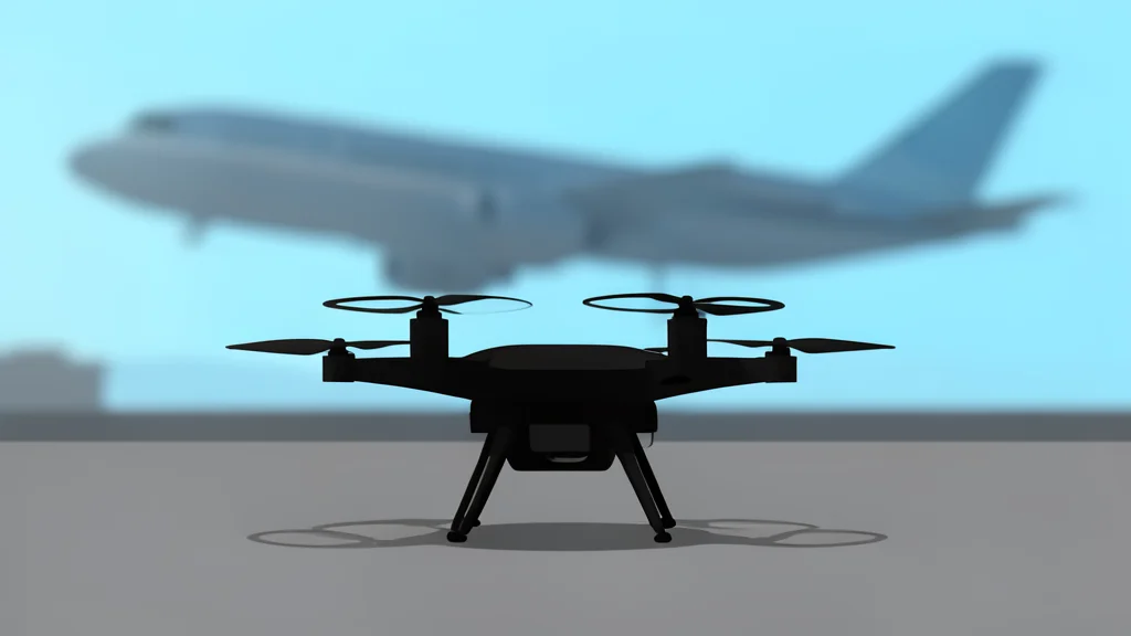 A flat vector illustration of a military cargo aircraft parked on an airport tarmac.