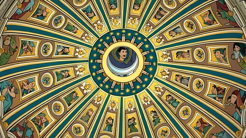 A flat-vector illustration of a university campus building with a bell tower, surrounded by abstract figures representing diverse stakeholders in a circular discussion.