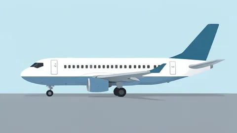 A commercial jet airplane parked on an airport tarmac