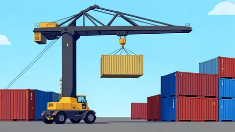 A large container ship docked at a port terminal with cranes in the background