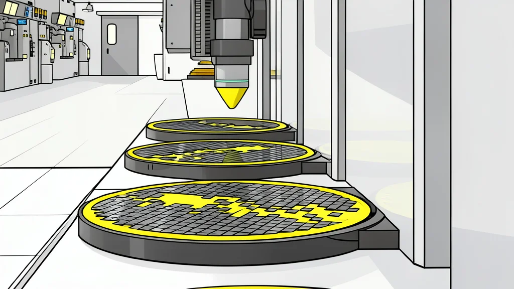 A silicon wafer resting on a cleanroom table