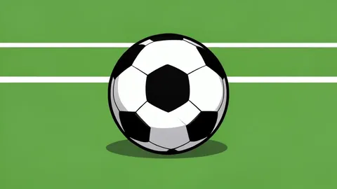 A green grass football pitch with white boundary lines and a goal net in the background