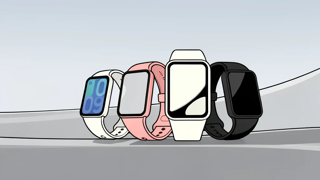 A sleek black smart fitness band resting on a light wooden surface.