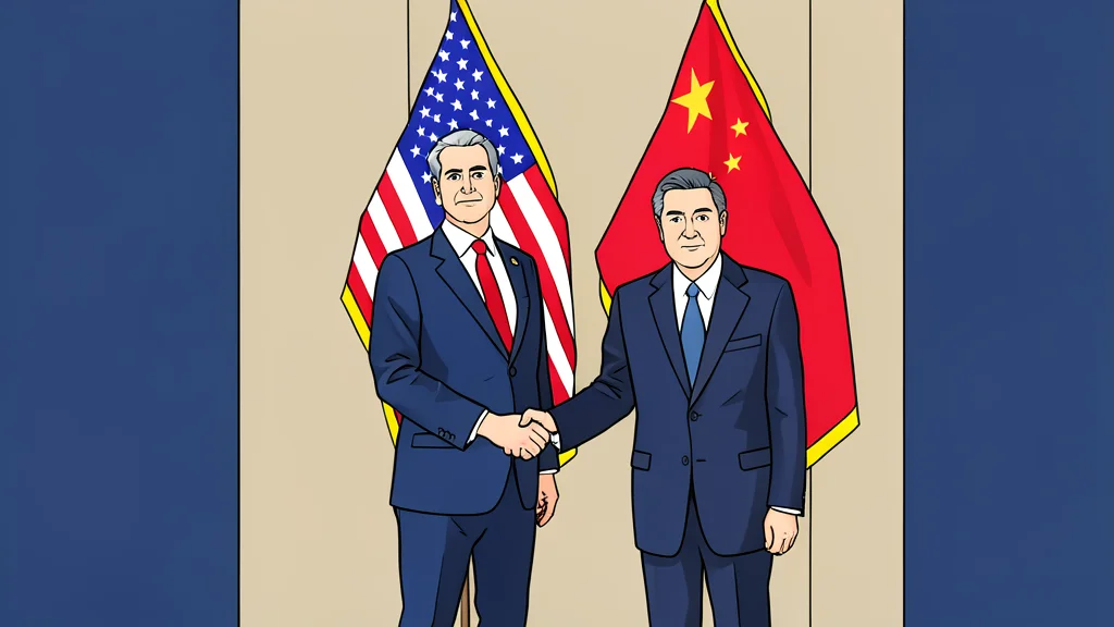 A flat vector illustration of a long table with two chairs facing each other in a diplomatic setting.
