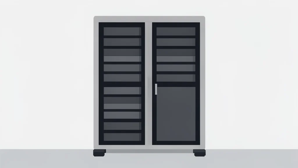 A server rack in a data center