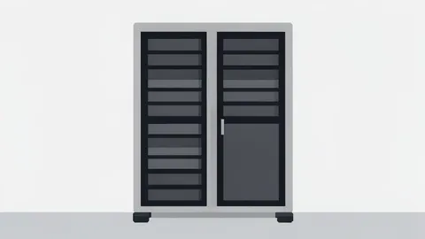 A server rack in a data center