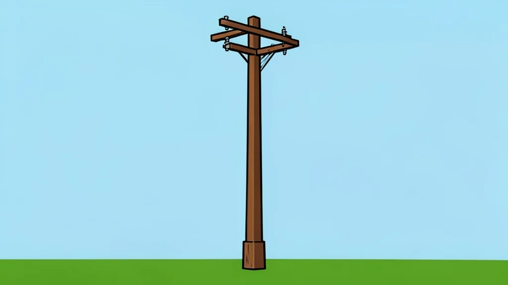 A stack of wooden utility poles standing in a forest clearing