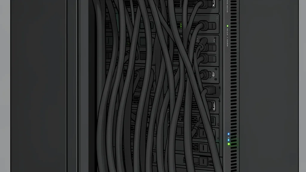 Rows of tall, black server racks with blinking indicator lights inside a large, cool data center hall