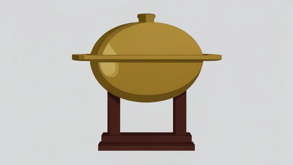 A heavy 30-pound tabletop chile roaster trophy with wooden stands