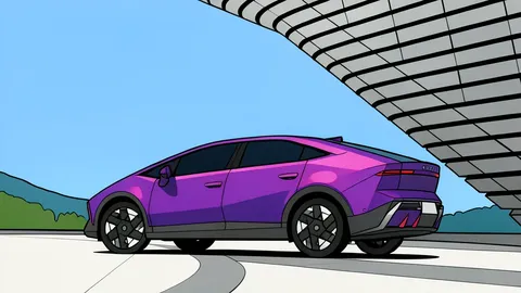 A sleek, fastback electric sedan with frameless doors and a smooth, aerodynamic body shape.