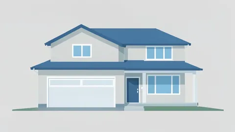 A modern single-family house with a garage and front porch