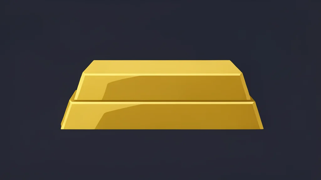 A stack of physical gold bars resting on a dark surface