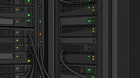 A flat vector illustration of a trading floor with rows of desks and computer monitors, emphasizing the contrast between crowd-sourced data and traditional analysis.