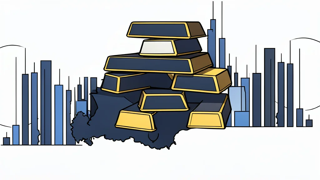 A pile of raw, unrefined gold nuggets and bars on a dark surface