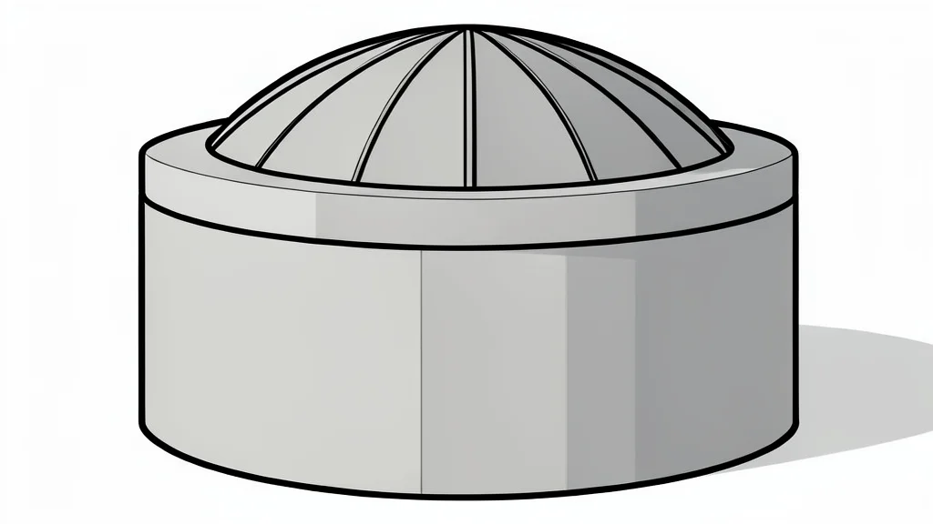 A large, cylindrical concrete containment structure with a domed roof, typical of a nuclear power plant or enrichment facility.