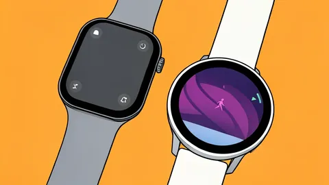 Two smartwatches worn on wrists during a walk