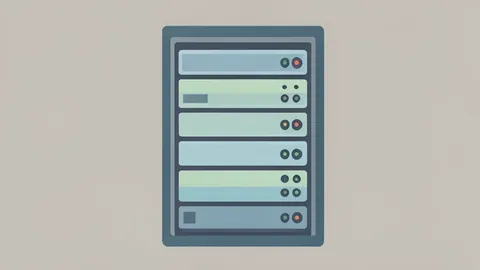 A server rack in a data center