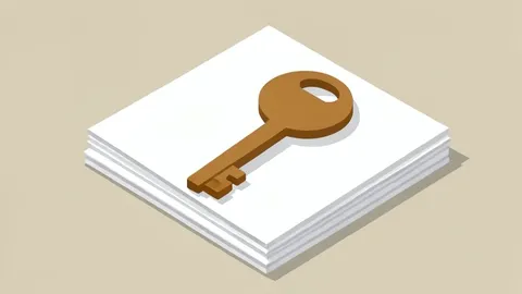 A wooden house key resting on a stack of paper documents