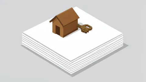 A wooden house key rests on a stack of plain paper documents.