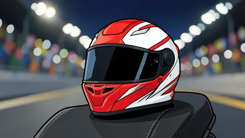 A red and white racing motorcycle parked on a tarmac pit lane