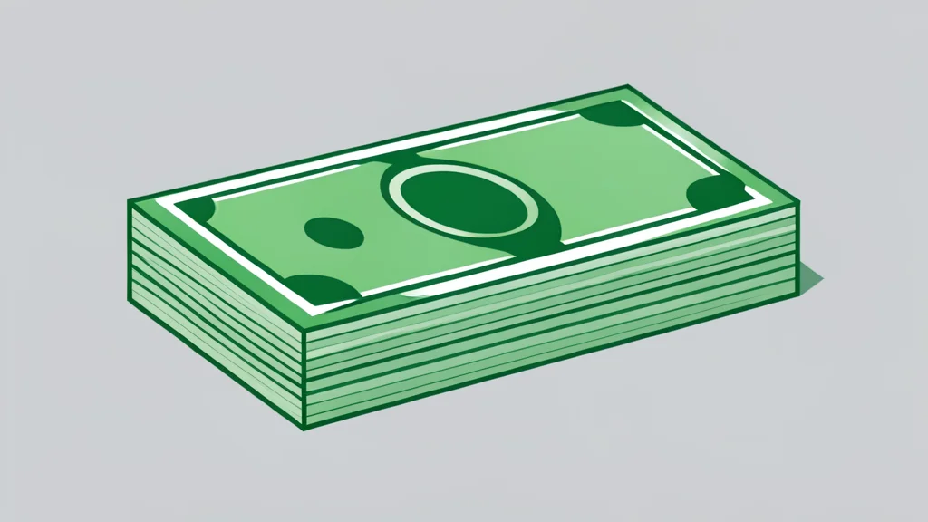 A neat stack of US dollar bills