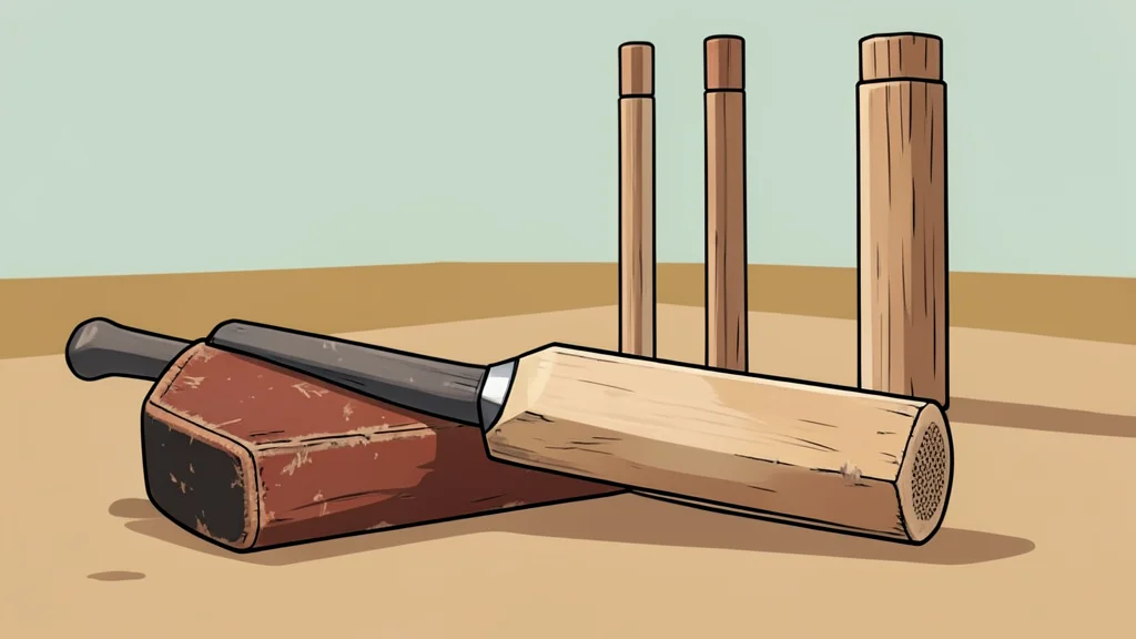 A cricket pitch with stumps at one end