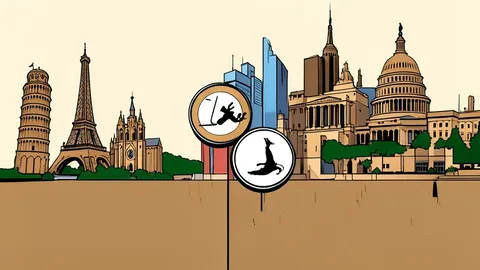 A stylized vector illustration of two intersecting line graphs on a flat surface.