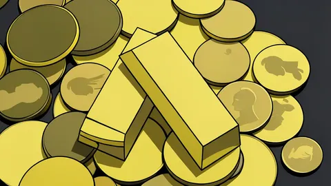 A stack of shiny gold bars resting on a dark, flat surface.