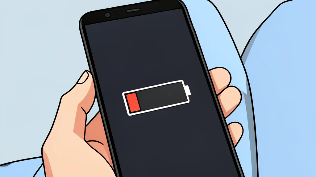 A flat vector illustration of a disassembled smartphone chassis showing the internal battery and circuit board.