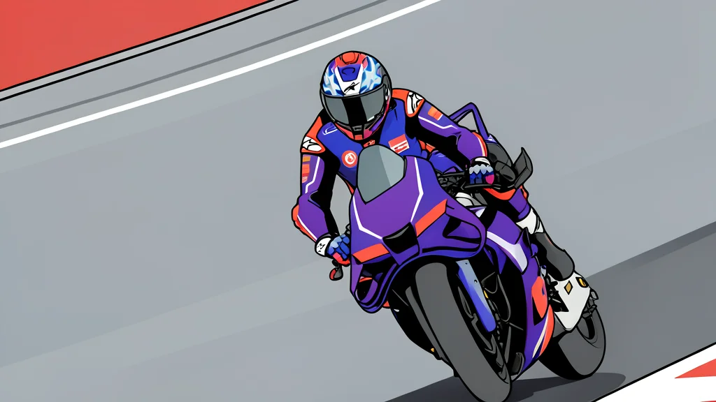 A flat vector illustration of a motorcycle racing tire with visible wear on the tread