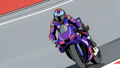 A flat vector illustration of a motorcycle racing tire with visible wear on the tread