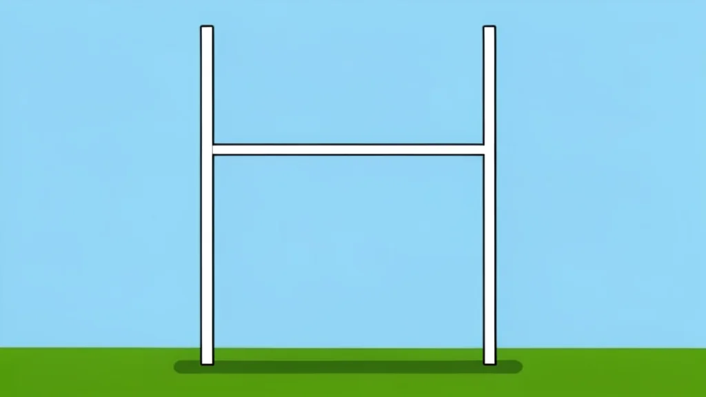 A green grass football field with white yard lines and goalposts in the distance