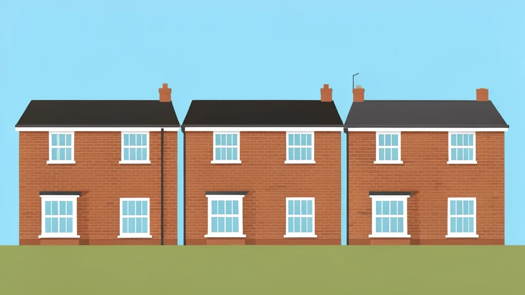 A row of terraced houses with brick facades and sash windows