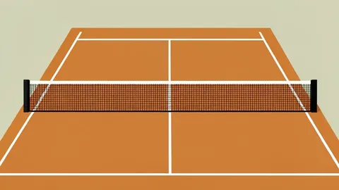 A high school tennis court with a net and clay or hard surface