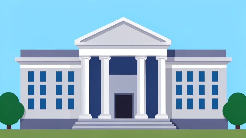 A large institutional building with a classical facade and columns, representing an international financial organization headquarters.