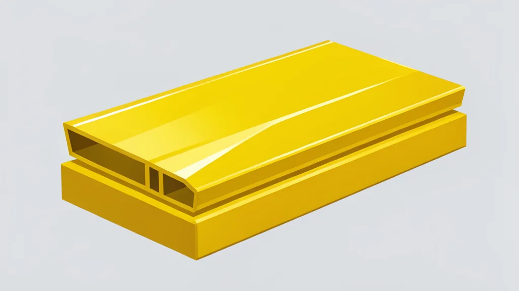 A stack of shiny, yellow metal bars