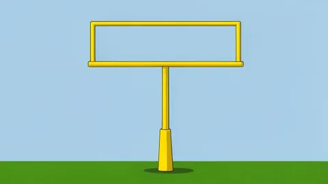 A grassy football field with white yard lines and goalposts at the end zone