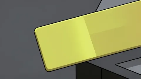 A stack of shiny, yellow metal bars