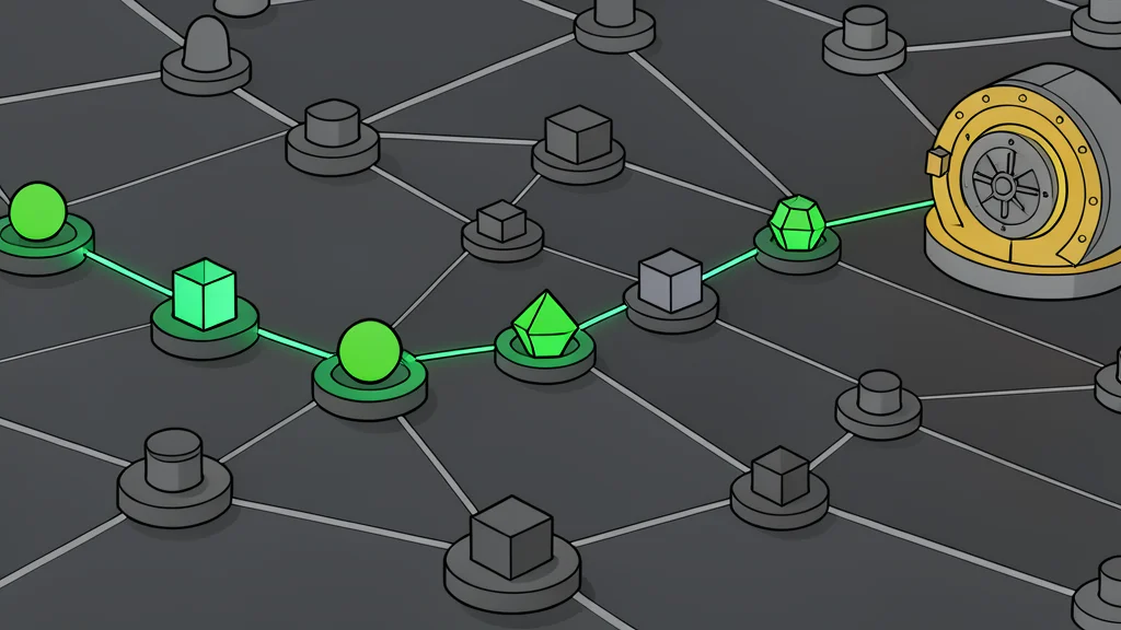 A server rack with blinking status lights in a dark data center