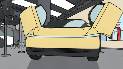 A white electric sedan with a sleek, aerodynamic design parked on an asphalt road in a city street setting