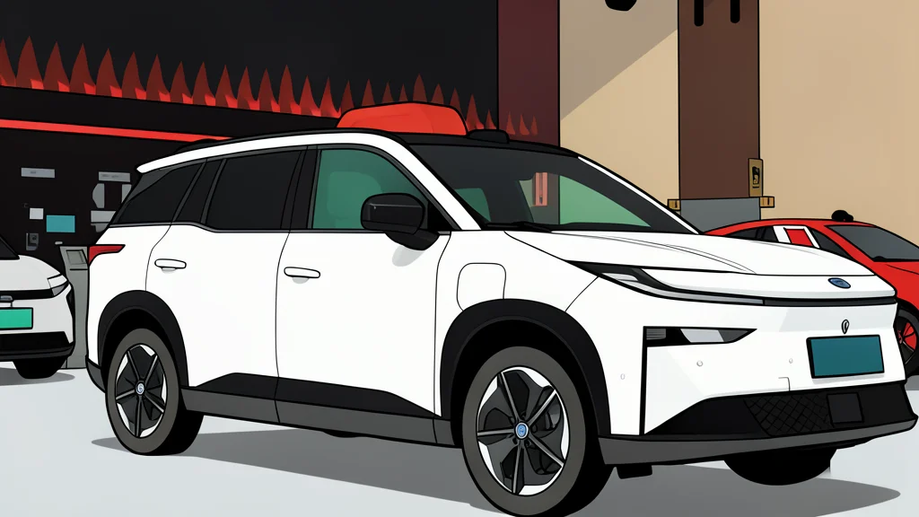 A modern electric vehicle charging station with a cable plugged into the port of a car