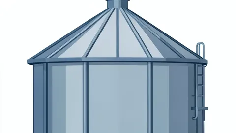 A large industrial refinery complex with tall distillation towers and storage tanks