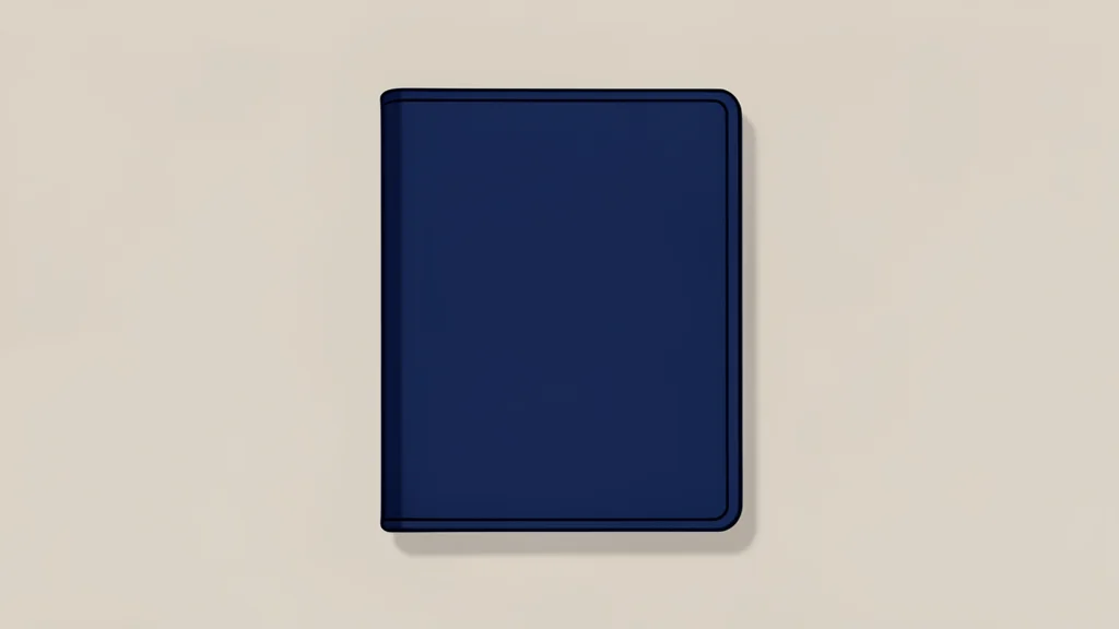 A closed leather passport lying on a wooden desk next to a boarding pass