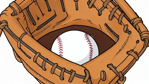 A flat-vector illustration of a baseball diamond with white chalk lines and a dirt infield.