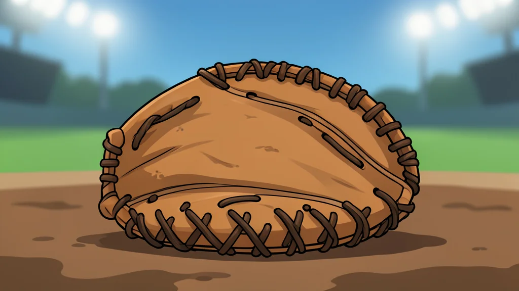 A flat-vector illustration of a baseball diamond with a dirt infield and green grass outfield.