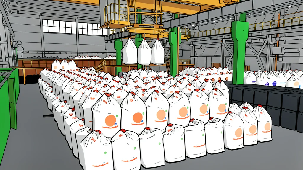 A flat-vector illustration of an industrial chemical plant with tall smokestacks and storage tanks.