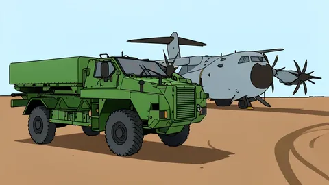 A tracked armored vehicle chassis with a vertical missile rack on a snowy rocky shore.