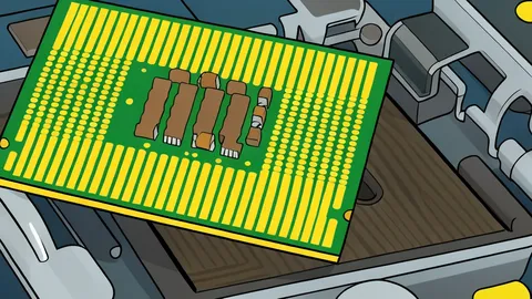 A silicon wafer resting on a cleanroom tray