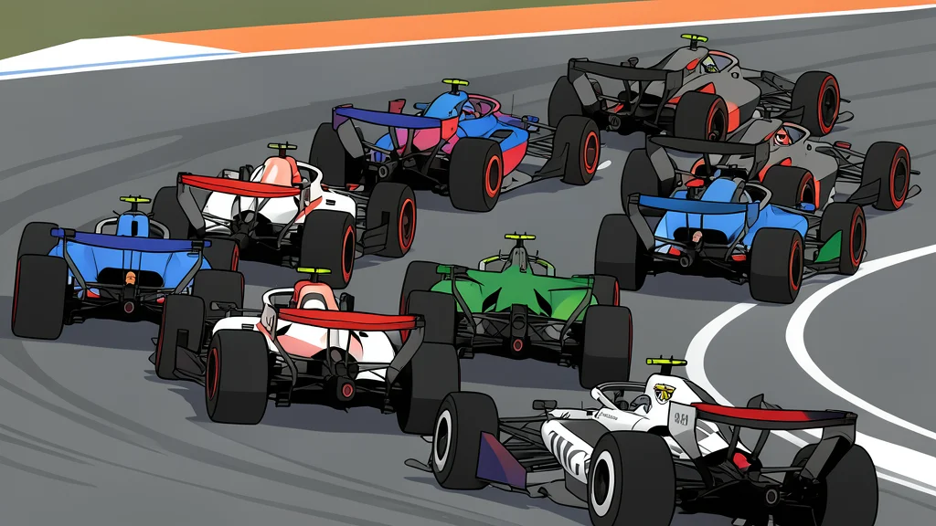 A single open-wheel racing car with exposed wheels and a large rear wing, parked on a smooth asphalt track surface.