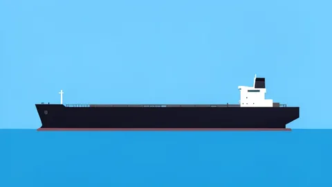 A large oil tanker ship moving through open water